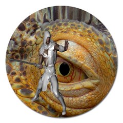 Dragon Slayer Magnet 5  (round) by icarusismartdesigns