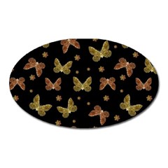 Insects Motif Pattern Oval Magnet by dflcprints