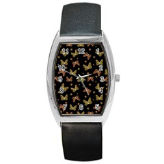 Insects Motif Pattern Barrel Style Metal Watch