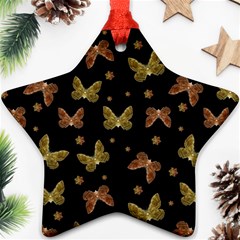 Insects Motif Pattern Star Ornament (two Sides) 