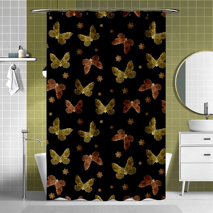 Insects Motif Pattern Shower Curtain 48  x 72  (Small) 