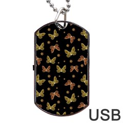 Insects Motif Pattern Dog Tag Usb Flash (one Side)