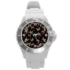 Insects Motif Pattern Round Plastic Sport Watch (l)