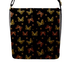 Insects Motif Pattern Flap Messenger Bag (l)  by dflcprints