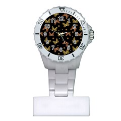 Insects Motif Pattern Plastic Nurses Watch