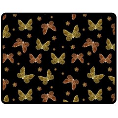 Insects Motif Pattern Double Sided Fleece Blanket (medium) 