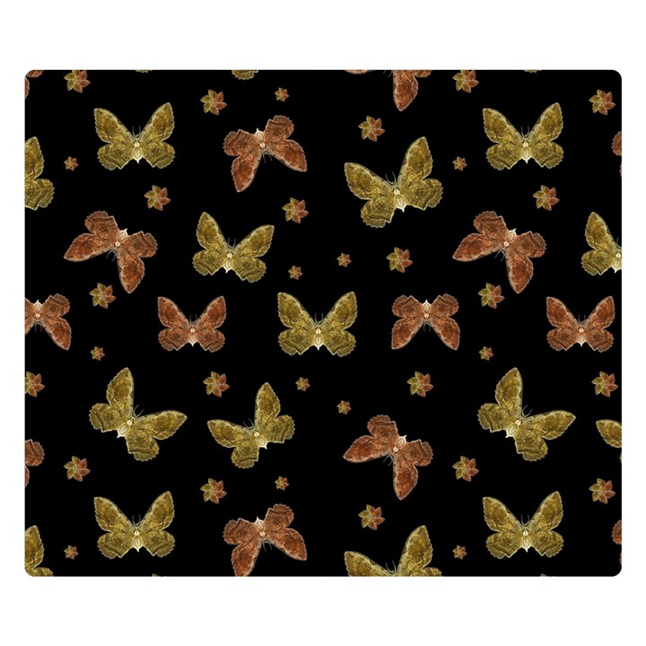 Insects Motif Pattern Double Sided Flano Blanket (Small) 