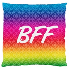 Rainbow Rings Bff Standard Flano Cushion Case (two Sides) by PhotoThisxyz