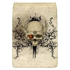 Awesome Skull With Flowers And Grunge Flap Covers (l) 