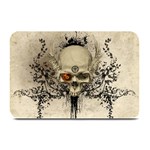 Awesome Skull With Flowers And Grunge Plate Mats 18 x12  Plate Mat