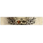 Awesome Skull With Flowers And Grunge Flano Scarf (Large)  Back