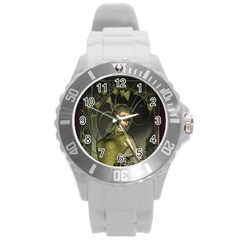 Wonderful Fairy Round Plastic Sport Watch (l) by FantasyWorld7