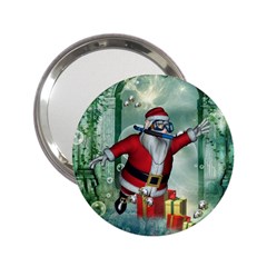 Funny Santa Claus In The Underwater World 2 25  Handbag Mirrors by FantasyWorld7