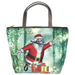 Funny Santa Claus In The Underwater World Bucket Bags Front