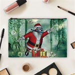 Funny Santa Claus In The Underwater World Cosmetic Bag (Large)  Front