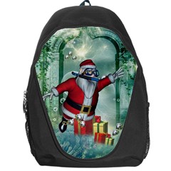 Funny Santa Claus In The Underwater World Backpack Bag by FantasyWorld7