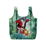 Funny Santa Claus In The Underwater World Full Print Recycle Bags (S)  Back