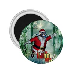 Funny Santa Claus In The Underwater World 2 25  Magnets by FantasyWorld7