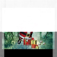 Funny Santa Claus In The Underwater World Rectangular Jigsaw Puzzl