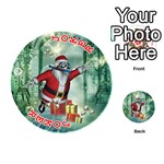 Funny Santa Claus In The Underwater World Playing Cards 54 (Round)  Front - Joker2