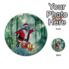 Funny Santa Claus In The Underwater World Multi-purpose Cards (round)  by FantasyWorld7