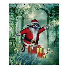 Funny Santa Claus In The Underwater World Shower Curtain 60  X 72  (medium)  by FantasyWorld7