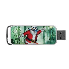 Funny Santa Claus In The Underwater World Portable Usb Flash (two Sides) by FantasyWorld7