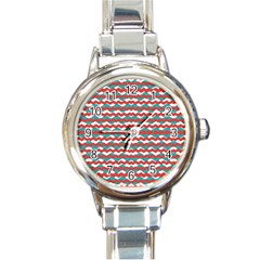 Geometric Waves Round Italian Charm Watch