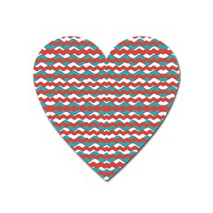 Geometric Waves Heart Magnet by dflcprints