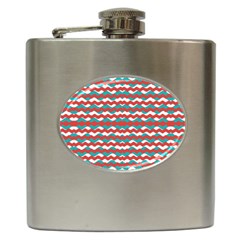 Geometric Waves Hip Flask (6 Oz) by dflcprints