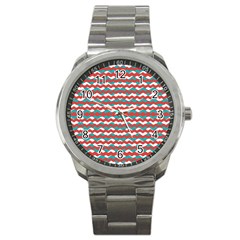 Geometric Waves Sport Metal Watch