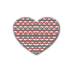 Geometric Waves Rubber Coaster (heart) 