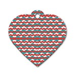 Geometric Waves Dog Tag Heart (Two Sides) Front