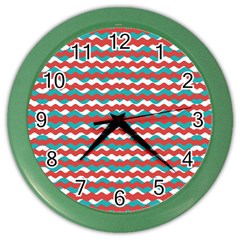 Geometric Waves Color Wall Clocks