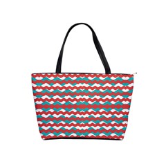 Geometric Waves Shoulder Handbags by dflcprints