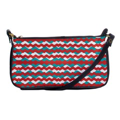 Geometric Waves Shoulder Clutch Bags