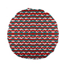 Geometric Waves Standard 15  Premium Flano Round Cushions