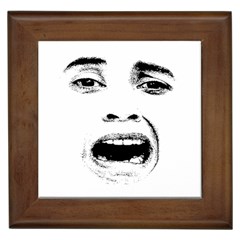 Scared Woman Expression Framed Tiles