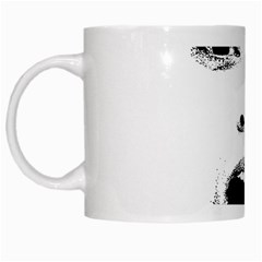 Scared Woman Expression White Mugs by dflcprints