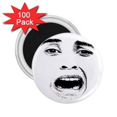 Scared Woman Expression 2 25  Magnets (100 Pack)  by dflcprints