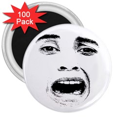 Scared Woman Expression 3  Magnets (100 Pack) by dflcprints