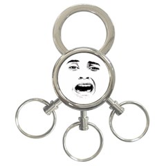 Scared Woman Expression 3-ring Key Chains