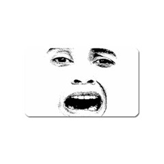 Scared Woman Expression Magnet (name Card) by dflcprints