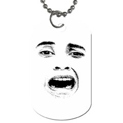 Scared Woman Expression Dog Tag (two Sides) by dflcprints