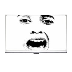 Scared Woman Expression Business Card Holders by dflcprints