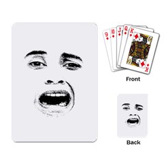 Scared Woman Expression Playing Card by dflcprints