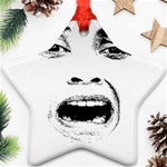 Scared Woman Expression Star Ornament (Two Sides)  Back