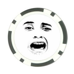 Scared Woman Expression Poker Chip Card Guards by dflcprints