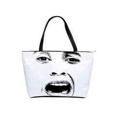 Scared Woman Expression Shoulder Handbags