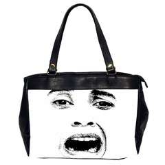 Scared Woman Expression Office Handbags (2 Sides)  by dflcprints